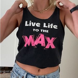 Vintage live life to the max tank top